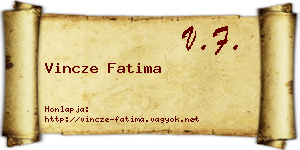 Vincze Fatima névjegykártya